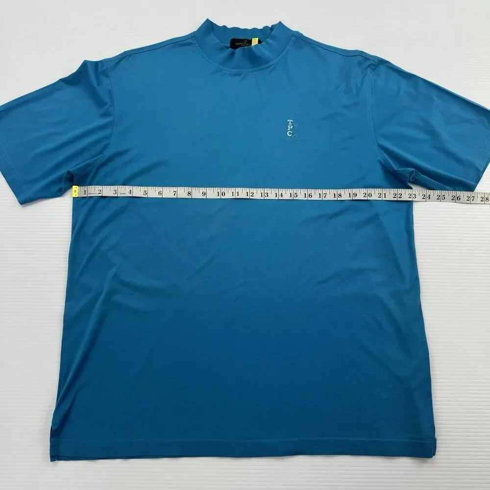 Bugatchi TPC Scottsdale Golf Shirt Mens M Blue Mercerized Cotton